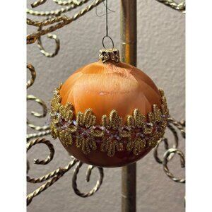 West Germany Koestel Christmas Ornament Burnt Orange